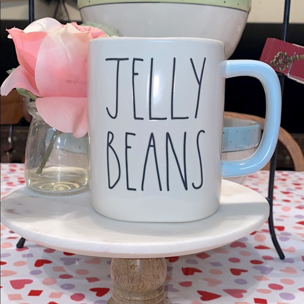 Rae Dunn☕️2021 JELLY💐BEANS Blue handle/interior🐰